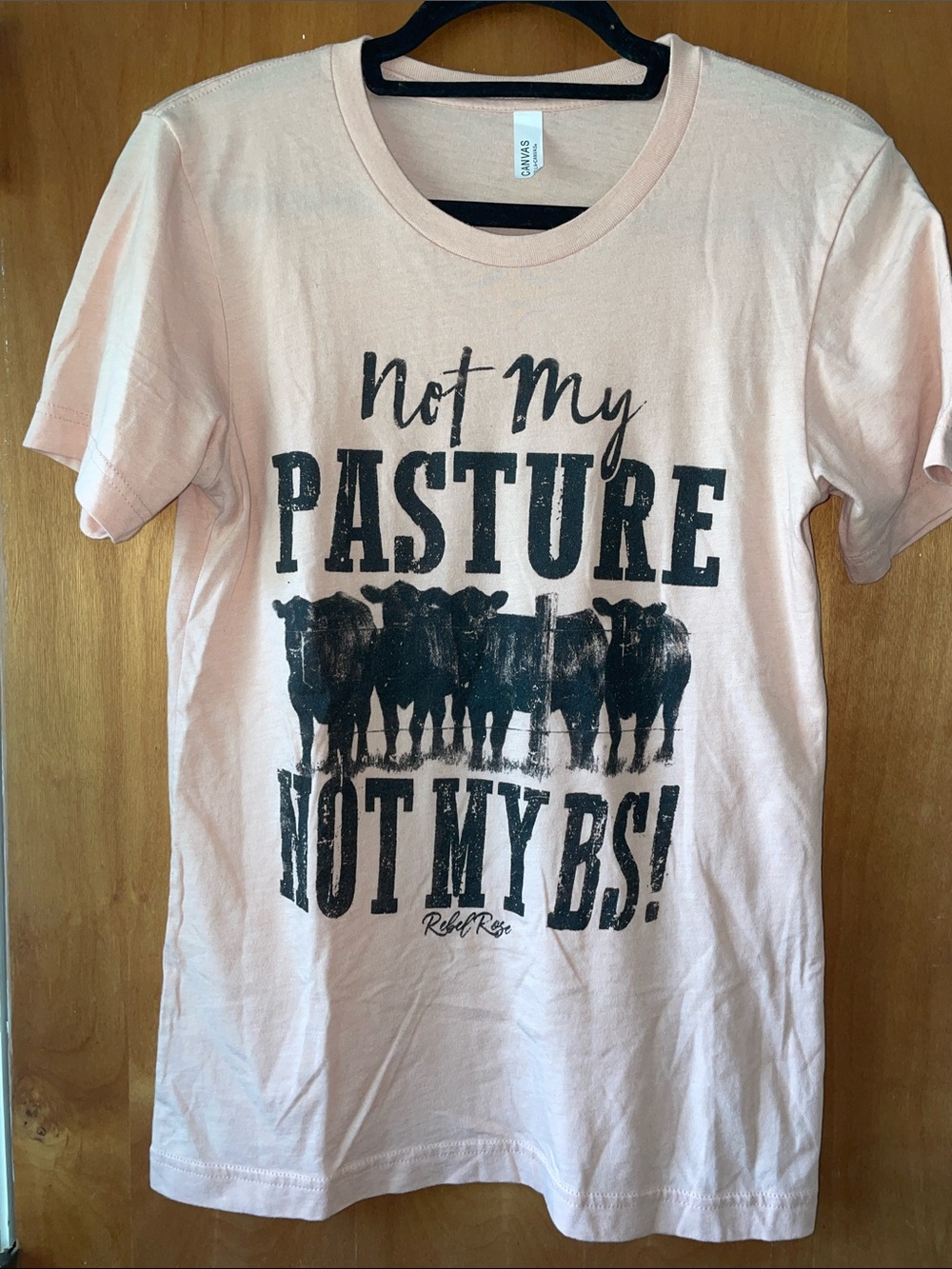 Bella Canvas Light Pink 'Not My Pasture' Graphic Tee